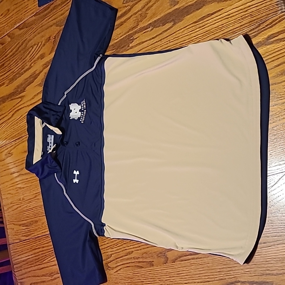 Under Armour Notre Dame Polo / Golf Shirt - Men's Small - Picture 2 of 7